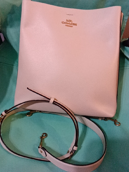Coach Handbags - Coach Molly Bucket Bag Pebbled Leather Hand carry/Shoulder/ Crossbody Chalk